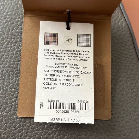 🎁 CUSTOMER APPRECIATION GIFT Burberry Thornton Small Gray Bag ✨Unisex - Picture 3 of 13